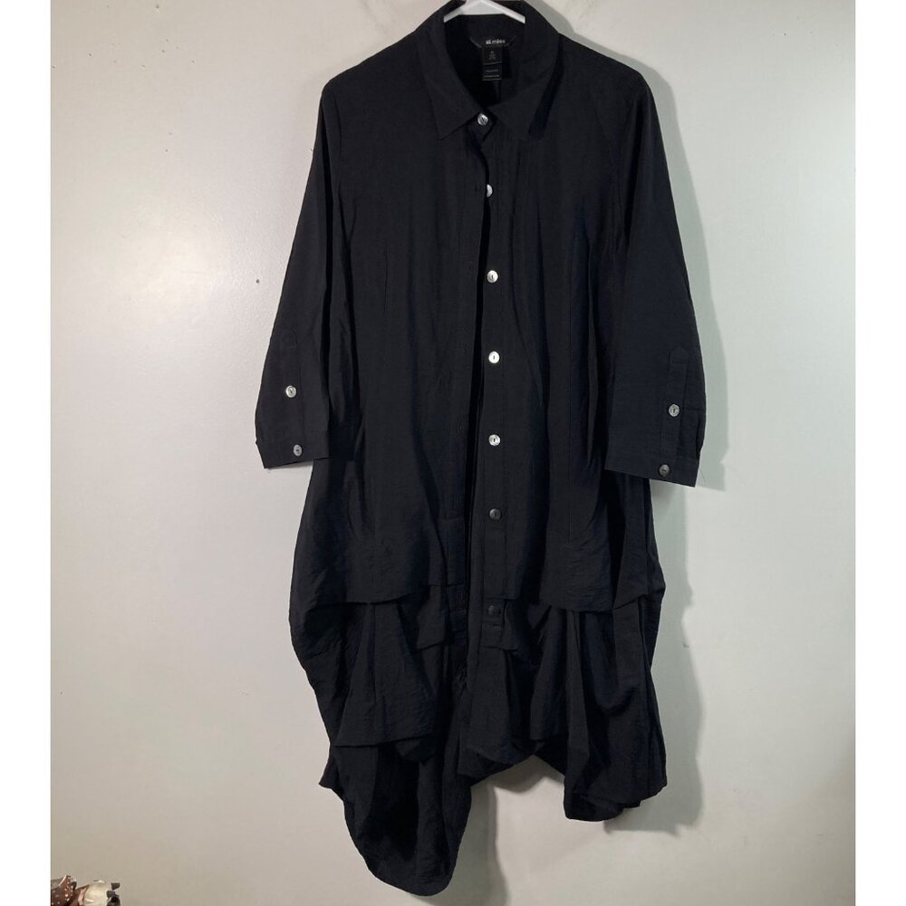 Ali Miles Black Asymmetrical Dress